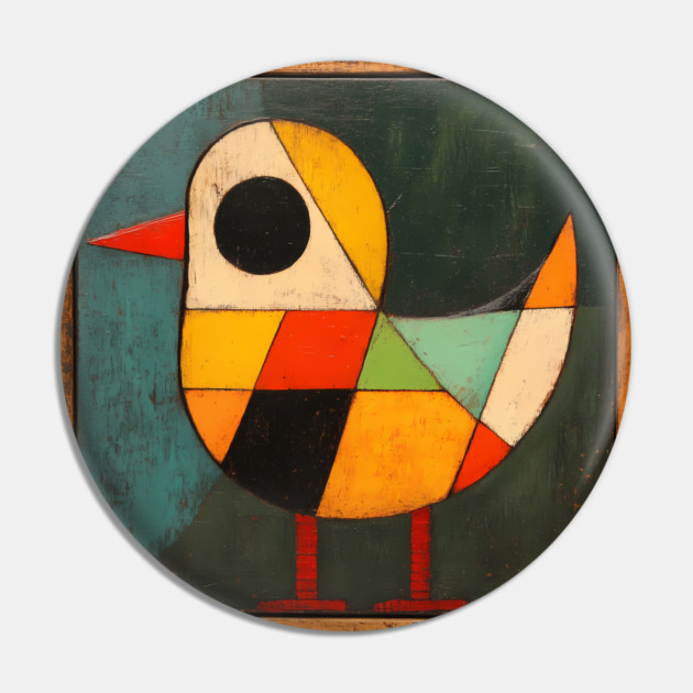 Chick - Retro Style Cute Abstraction Pin by TuncGK