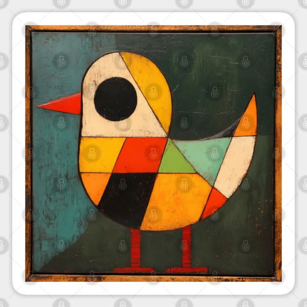 Chick - Retro Style Cute Abstraction Sticker by TuncGK