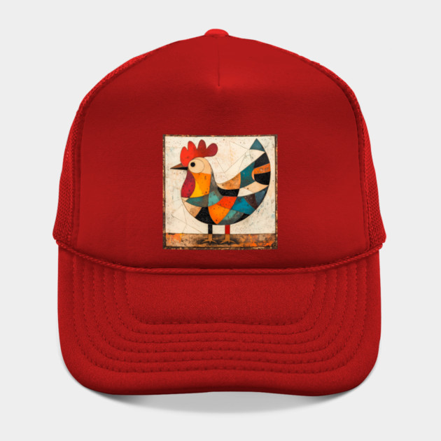 Chicken - Cubist Style Retro Colorful Abstract Design by TuncGK