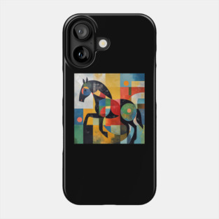Horse - Modernist Style Colored Abstract Animal Phone Case