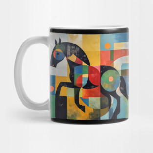 Horse - Modernist Style Colored Abstract Animal Mug