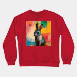 Rabbit - Watercolor Style Cute Animal Crewneck Sweatshirt