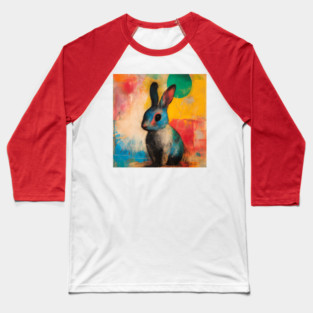 Rabbit - Watercolor Style Cute Animal Baseball T-Shirt