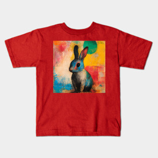 Rabbit - Watercolor Style Cute Animal Kids T-Shirt