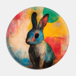 Rabbit - Watercolor Style Cute Animal Pin