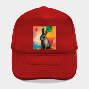 Rabbit - Watercolor Style Cute Animal Hat