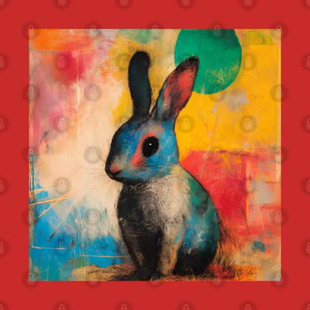 Rabbit - Watercolor Style Cute Animal by TuncGK