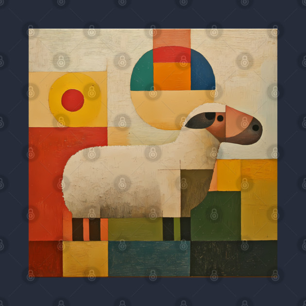 Sheep - Retro Modernism Style Colorful Abstraction by TuncGK