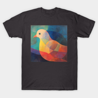 Dove - Abstract Modernist Style Cute Animal T-Shirt