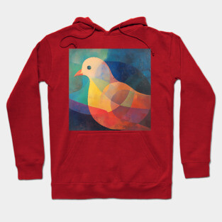 Dove - Abstract Modernist Style Cute Animal Hoodie