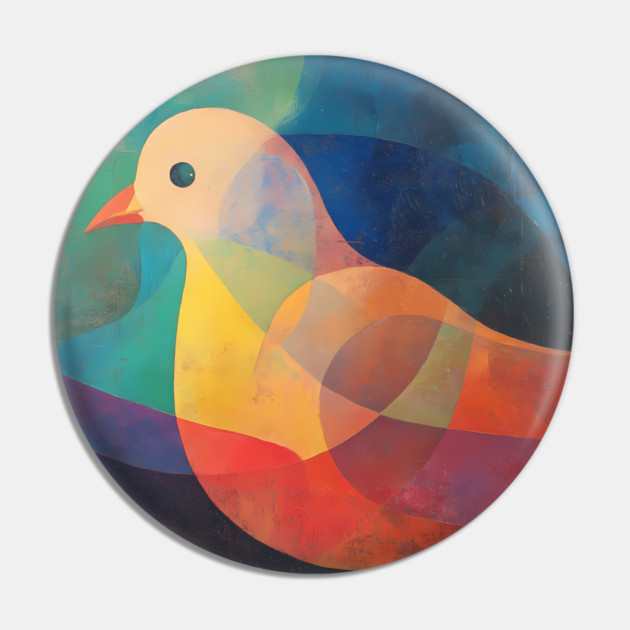 Dove - Abstract Modernist Style Cute Animal Pin by TuncGK