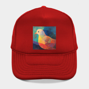 Dove - Abstract Modernist Style Cute Animal Hat