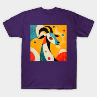Goat - Mid Century Modernism Retro Animal T-Shirt