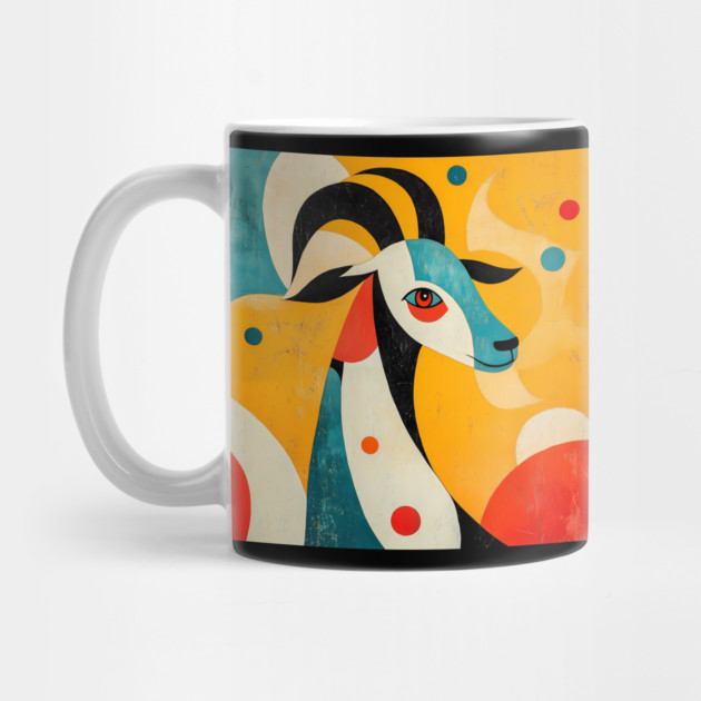 Goat - Mid Century Modernism Retro Animal by TuncGK