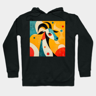 Goat - Mid Century Modernism Retro Animal Hoodie