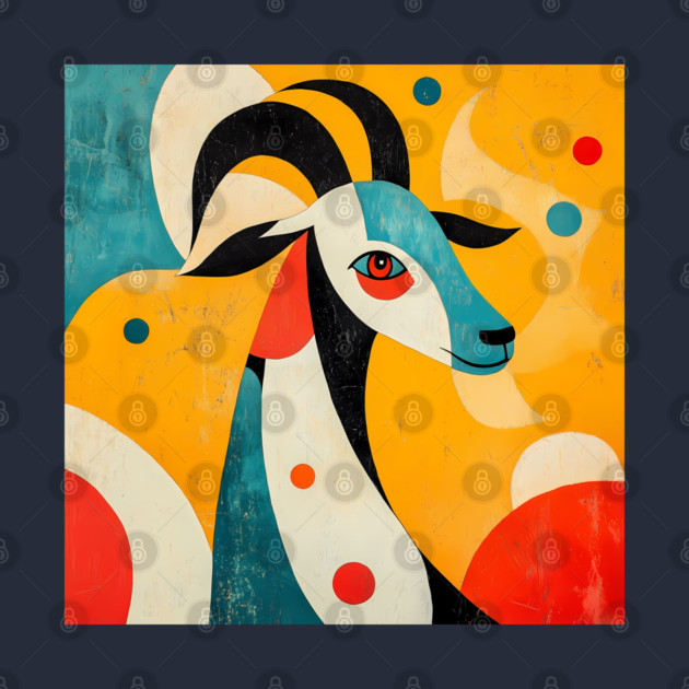 Goat - Mid Century Modernism Retro Animal by TuncGK