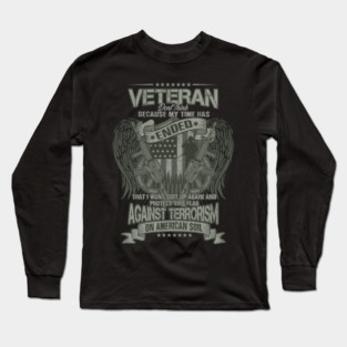 US Army Veteran Patriotic Americans Tee Long Sleeve T-Shirt