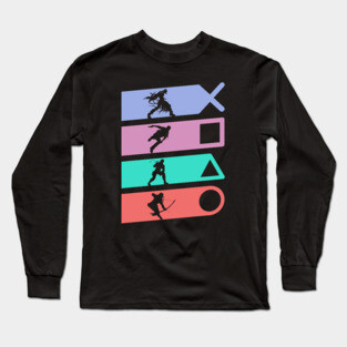 Playstation All Stars Buttons Long Sleeve T-Shirt