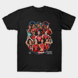 USA Womens 2024 Basketball Team T-Shirt