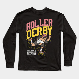 Roller Derby Tshirt Roller-Skating Gift Long Sleeve T-Shirt