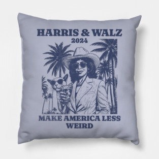 Harris Walz 2024 - vintage Pillow