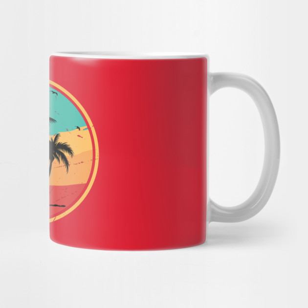 Vintage Tropical Palm Tree Beach by The WYLD Tribe