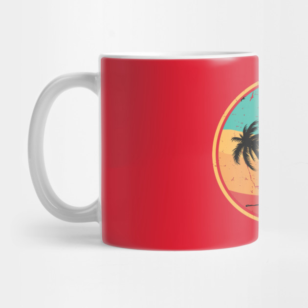 Vintage Tropical Palm Tree Beach by The WYLD Tribe