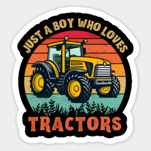 Just A Boy Who Loves Tractors Magnet