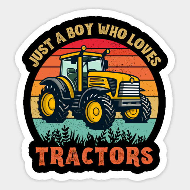 Just A Boy Who Loves Tractors Magnet by The WYLD Tribe