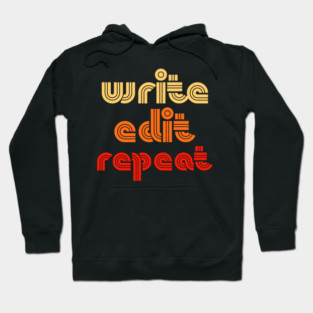 retro write edit repeat Hoodie