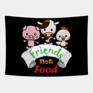 Friends not food - Vegan Tapestry