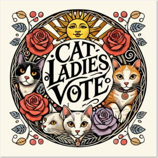 Cat Ladies Vote Posters and Art