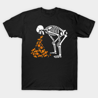 Sarcastic Raunchy Adult Skeleton Candies Funny Halloween Skeleton T-Shirt