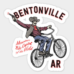 Bentonville Bucking Bicycle Sticker