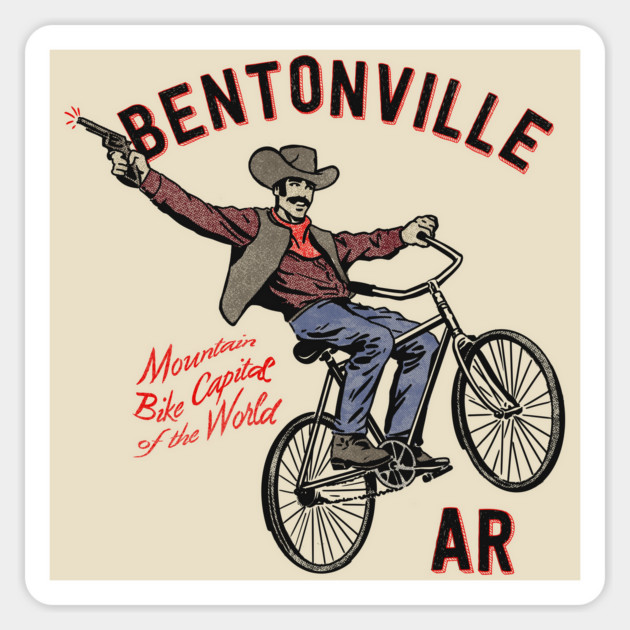 Bentonville Bucking Bicycle Magnet by rt-shirts
