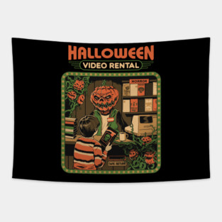 Halloween Video Rental Tapestry