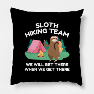 Sloth Hiking Team Pillow