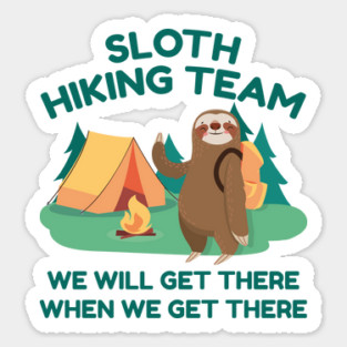 Sloth Hiking Team Sticker