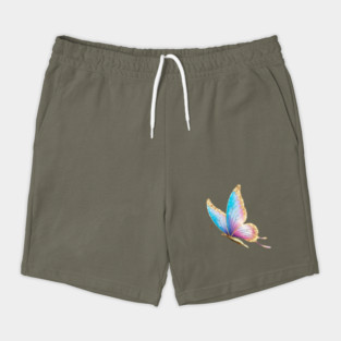 Butterfly with Wings that Have a Gradient of Colors Ranging from Blue at the Top to Pink Towards the Bottom Shorts