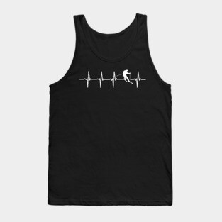 Skiing - Ski Heartbeat Gift For Skiers Tank Top