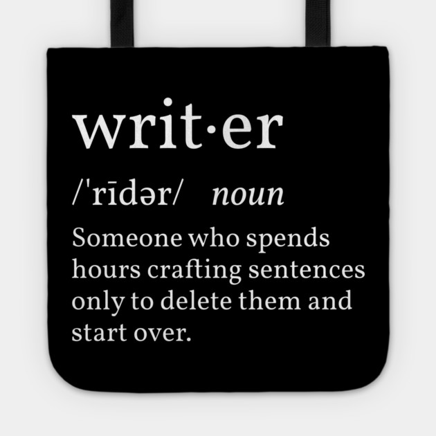 Funny Definition Writer Tote by H. R. Sinclair