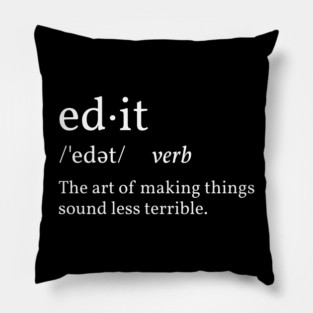 Funny Definition Edit Pillow