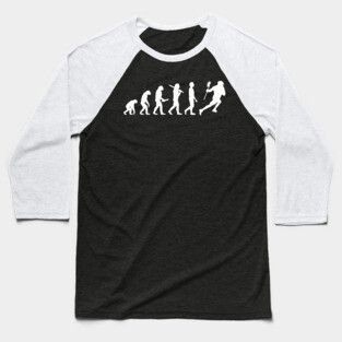 Funny Lacrosse Evolution Gift For Lacrosse Players Baseball T-Shirt