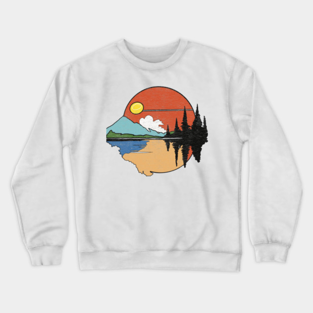 Mountain Sunrise Crewneck Sweatshirt by TopTenGraphics