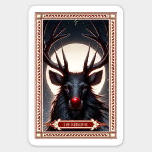 The Reindeer Tarot Card Sticker