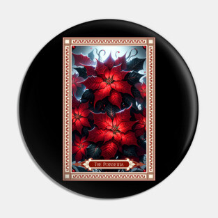 The Poinsettia Tarot Card Pin