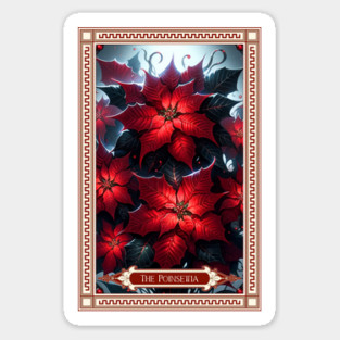 The Poinsettia Tarot Card Sticker