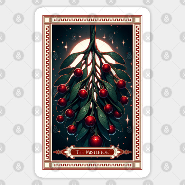 The Mistletoe Tarot Card Sticker by HolidayBug
