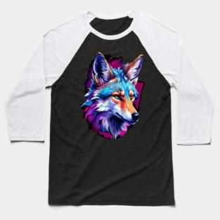 Vibrant Jackal Wild Dog Baseball T-Shirt