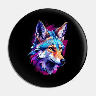 Vibrant Jackal Wild Dog Pin